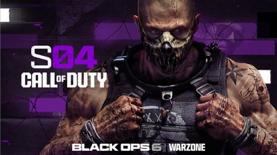 คีย์อาร์ต Season 04 สำหรับ Call of Duty: Black Ops 6 และ Warzone แสดงให้เห็นทหารมีรอยสักสวมหน้ากากและเสื้อกันกระสุน